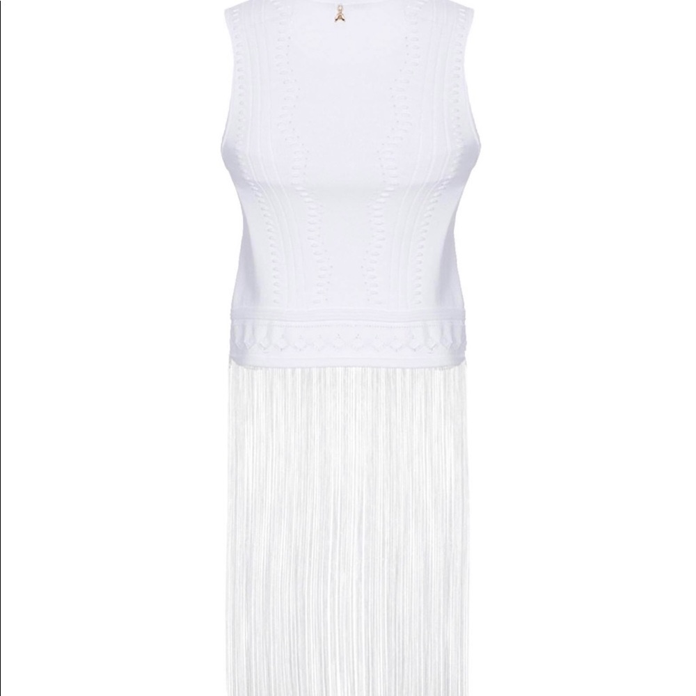 NWT Patrizia Pepe white fringe top 1  XS x small